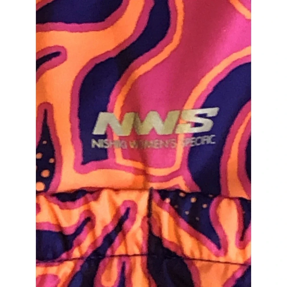 Nishiki Women's - Large -Bike Cycling Racing Jersey Shirt Orange Purple Pink Zip